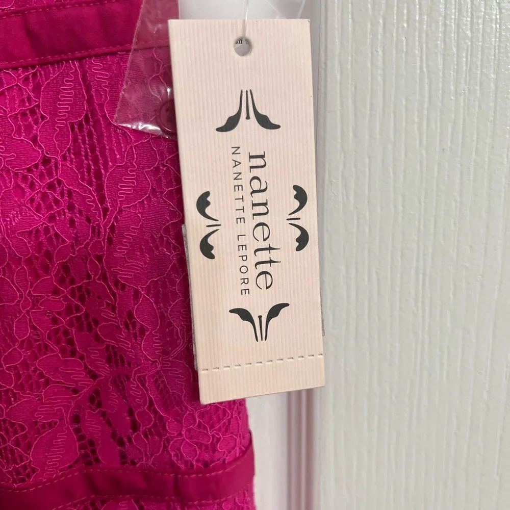 New with tag Nanette Lepore Elegant Pink Lace Dress size 8 - Picture 6 of 6